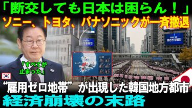 【海外の反応】「断交しても日本は困らん！」ソニー・トヨタ・パナソニックが一斉撤退“雇用ゼロ地帯”に変わった韓国地方都市の現実