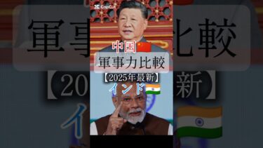 中国🇨🇳vsインド🇮🇳　軍事力比較【2025年最新版】#軍事 #military #shorts #中国軍 #インド軍 #比較 #軍事力 #最新 #戦争