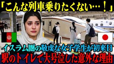【海外の反応】「日本の列車には乗れないわ…」イスラム圏の女子学生が初来日、駅のトイレで予想外の出来事に大号泣した理由【海外レビュー】【日本称賛】