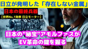 『日本の”秘宝”アモルファスがEV革命の鍵を握る ！』なぜ日立のモーターは”レアアース無し”で頂点に立てたのか？