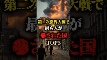 【恐い戦争解説】第二次世界大戦で最も人が〇された国TOP5