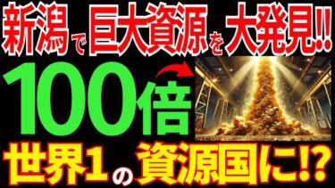 新潟に眠る巨大資源を発見！日本が世界一の資源大国に！？