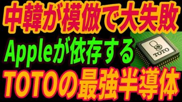 【最強TOTO】まさかの半導体技術を独占！Appleやサムスンが土下座する奇跡の技術とは・・・