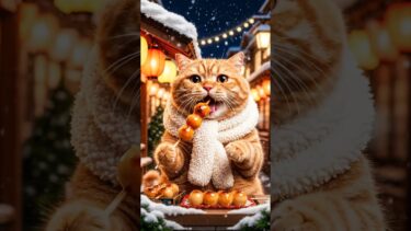 【激かわ】爆速で食べるぽっちゃり猫に癒される🍽️🐾 #shorts #猫 #食べる猫 #日本