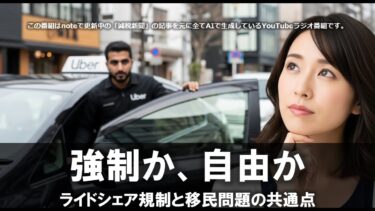 強制か、自由か――ライドシェア規制と移民問題の共通点　減税radio 第269回　#減税新聞