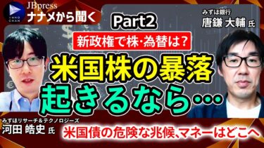 【新政権で株・為替は？②】過熱する米国株、大暴落はくる？／米国債の危険な兆候／ショックはどこから／ユーロがドル離れの受け皿に／ドルの次の安全資産は？／新政権が取り組むべき経済課題【唐鎌大輔×河田皓史】