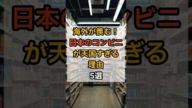 海外が羨む！日本のコンビニが天国すぎる理由5選#日本称賛 #海外の反応 #コンビニ #shorts #おもてなし #日本文化 #感動ストーリー