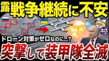 【ゆっくり解説】ウクライナ軍のドローン襲撃で全車両が破壊されるロシア装甲部隊