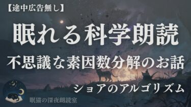 【32分無広告】眠れる科学朗読～ショアのアルゴリズムと量子計算のお話～睡眠導入