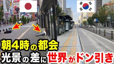 【海外の反応】「日本の早朝の光景は本当に狂ってる…」日本と韓国の朝4時の光景の差に世界が驚愕【日本のあれこれ】