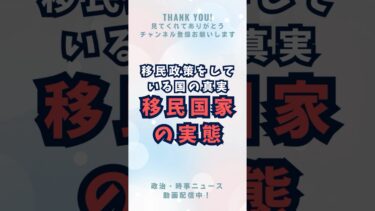 移民国家の実態 移民政策をしている国の真実