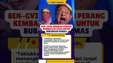 🟢Sayap Kanan Israel Ben Gvir Serukan Perang Kembli ke Gaza #gaza #hamas #shorts