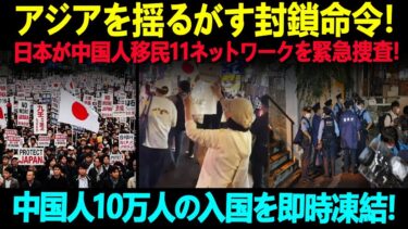アジアを揺るがす封鎖命令!日本が中国人移民11ネットワークを緊急捜査!中国人10万人の入国を即時凍結!