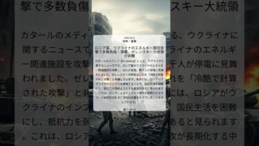 ロシア軍、ウクライナのエネルギー施設攻撃で多数負傷・停電、ゼレンスキー大統領が非難｜Al Jazeera｜2025/10/11｜戦争・軍事