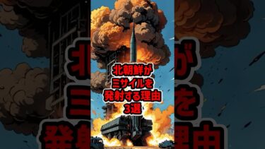 北朝鮮がミサイルを発射する理由3選 #雑学 #地政学 #shorts