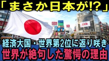 【海外の反応】「まさか日本が!?」経済大国・世界第2位に返り咲き！その衝撃の理由に世界が絶句