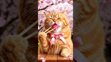 まるで早送り！？🐱💨🍜 #shorts #猫 #食べる猫 #日本
