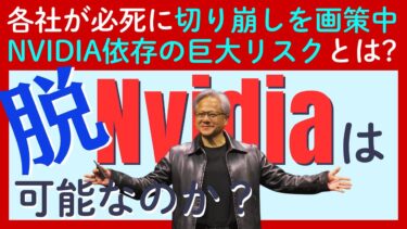【脱NVIDIAは可能なのか？】圧倒的なAI半導体のシェアを誇るエヌビディアの牙城は崩せるのか？市場の一社独占がもたらす巨大なリスクとは？