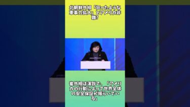 北朝鮮外相「狂ったような軍事力拡大」とアメリカ非難