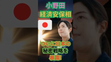 💥「小野田経済安保相、ついに日本の秘密戦略を暴露!?」⚡国民も知らなかった“経済防衛の裏側”