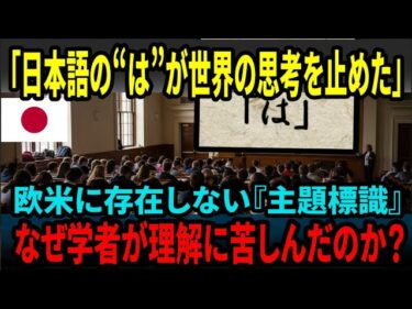 【海外の反応】「日本語の“は”が理解できない…」世界の言語学者が驚いた“主題標識”の正体