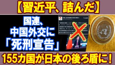 【国連裁き】習近平、「日本脅迫」で世界155カ国に断罪される！中国、完全孤立へ！！！