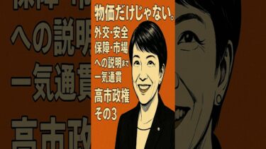 物価だけじゃない。外交・安全保障・市場への説明まで【高市早苗非公認チャンネル】　＃世界の中心で咲き誇る日本外交　＃はたらいて、はたらいて　＃高市総理大臣　＃自民党　＃Short　＃経済政策　＃経済対策