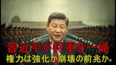 【緊急解説】中国クーデター不安　習近平が軍トップを一斉粛清！. 習近平が将軍たちを一掃：中国人民解放軍「最大の粛清」が示す権力崩壊リスクとは【地政学が解説】