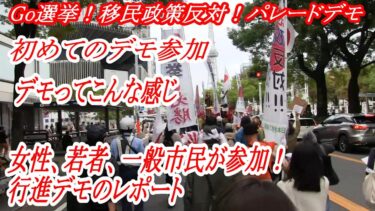 【名古屋 移民政策反対デモ】 一般市民が参加！ 行進デモのレポ　名古屋 Go選挙！移民政策反対！行進デモ