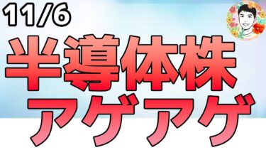 NVDAが直前で急落！半導体セクターは好調！【11/6 米国株ニュース】