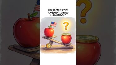🍎💸1ドルのりんごが400円⁉ 円安×インフレであなたの家計がピンチかも…【超かんたん図解】📉