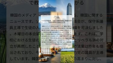 ソウル市議会、生徒人権条例廃止動議可決で教育現場の波紋広がる｜Korea Herald｜2025/11/18｜アジア情勢