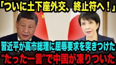 【海外の反応】「ついに土下座外交に終止符へ！」習近平が高市総理に“屈辱要求”を突きつけた。しかし、”たった一言”で中国側は凍りついた【日本称賛】