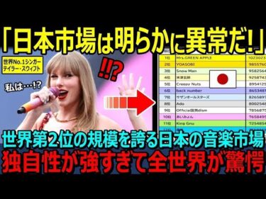 【海外の反応】「日本の音楽市場は明らかに異常だ！」世界第2位の規模を誇る日本の音楽市場が独自性強すぎて全世界が驚愕！？日本人だけが洋楽を無視する理由とは？【日本賞賛】