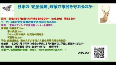 日本の「安全保障」政策で市民を守れるのか