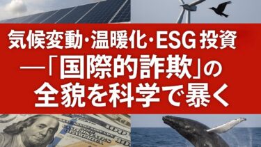 気候変動・温暖化・脱炭素・ESG投資 “国際的詐欺”の全貌を科学で暴く‼️ #気候変動 #温暖化 #脱炭素 #グリーン #ESG #嘘 #詐欺 #ニュース