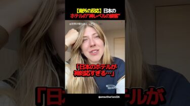 【海外の反応】日本のホテルの神レベルな接客 #海外の反応 #外国人の反応 #日本 #shorts