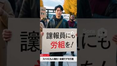 架空のニュース　「スパイにも人権を！」日本各地で他国のスパイがデモ行進