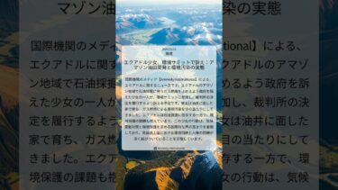 エクアドル少女、環境サミットで訴え：アマゾン油田開発と環境汚染の実態｜Amnesty International｜2025/11/13｜環境