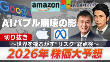 切り抜き“AIバブル崩壊の影”【2026年株価大予想～世界を揺るがす“リスク”総点検～】