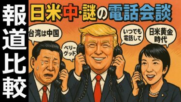 🤣日米中のバラバラ電話会談！習近平はトランプに泣きついたのか？威圧したのか？