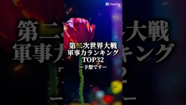 第二次世界大戦軍事力ランキングトップ32位！ #テンプレ #ランキング #国