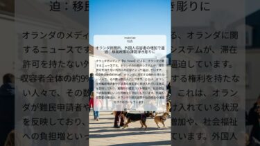 オランダ刑務所、外国人収容者の増加で逼迫：移民政策の課題浮き彫りに｜NL Times｜Invalid Date｜社会