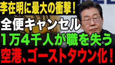 【海外の反応】東京、NY、上海から韓国への全便がキャンセル!1万4千人が職を失い、李在明政権が直面する最大の経済危機とは?