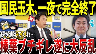 【ゆっくり解説】国民民主党分裂！？玉木氏のありえない発言に榛葉氏ブチギレ…会見後呼び出し。
