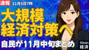 【11/5AM速報】自民党が大規模経済対策へ｜11月中旬まとめ　#経済 #株価 #ニュース