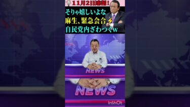 【衝撃】麻生太郎さん、高市総理の“初外交”を絶賛→緊急声明を発表！！！#高市早苗#石破茂#岸田文雄#麻生太郎#小泉進次郎#青山繁晴#高橋洋一#須田慎一郎#武田邦彦#日本保守党