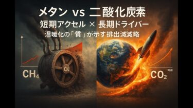 メタン vs  二酸化炭素：長期の脅威と短期のアクセル、温暖化の「質」が示す排出削減戦略