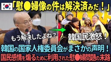 【韓国政府の傀儡】韓国の国家人権委員会が「慰安婦問題は解決した」と発言した理由が闇深すぎる・・・
