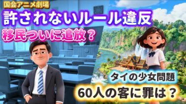 【ピクサー風国会アニメ劇場】注目の法務委員会！「移民問題」「タイの少女問題」「通称問題」「冤罪問題」がどう進んだかを解説（字幕あり）